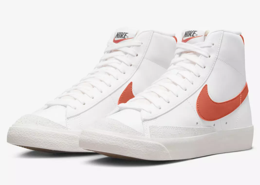 Nike Blazer Mid 77 White Orange DZ4408-100 מעלדונג טאָג