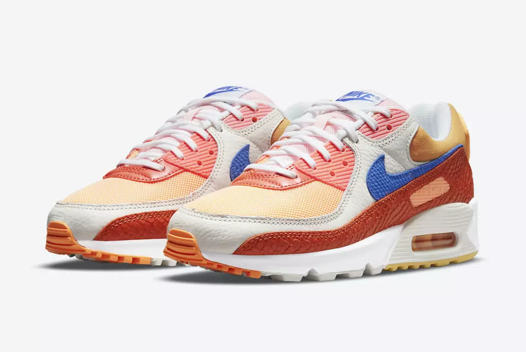 Nike Air Max 90 Snakeskin Campfire Orange Racer Blue Sail DJ8517-800 Chiqarilish sanasi