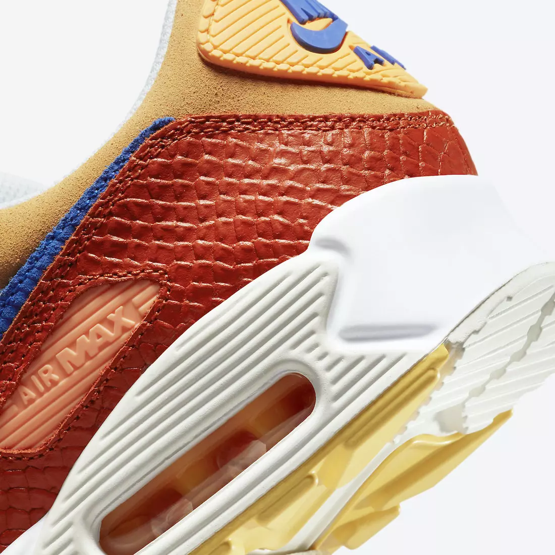 Nike Air Max 90 Snakeskin Campfire Orange Racer Blue Sail DJ8517-800 санаи барориши