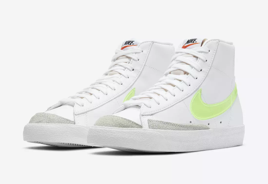 Nike Blazer Mid amb logotips transparents de color verd neó