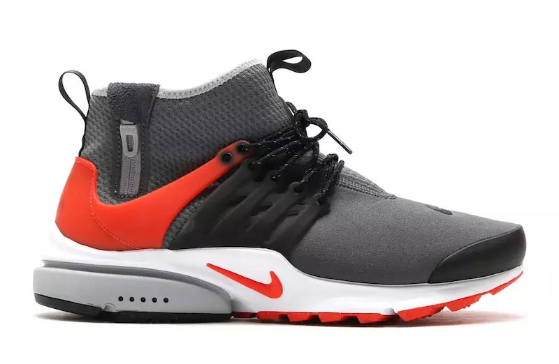 „Nike Air Presto Mid Utility“ tamsiai pilkos ir oranžinės spalvos