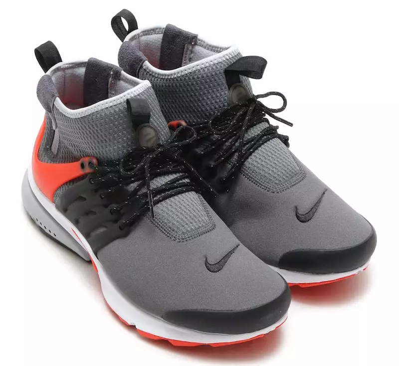 Nike Air Presto Mid Utility Қою сұр Макс қызғылт сары