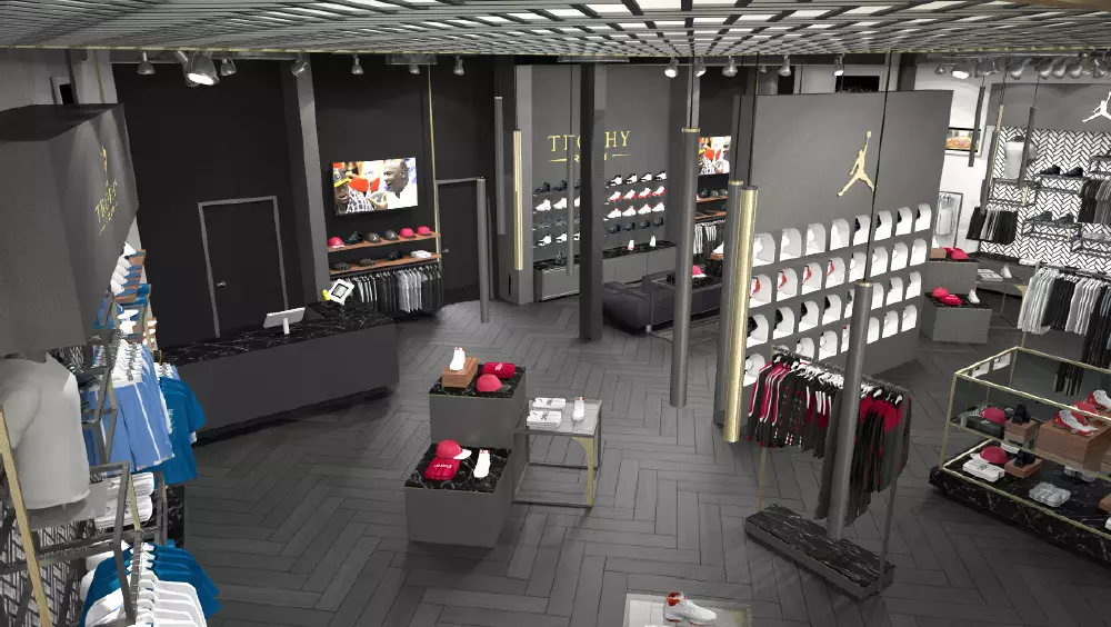 Marcus Jordan Sneaker Store Trophy Room