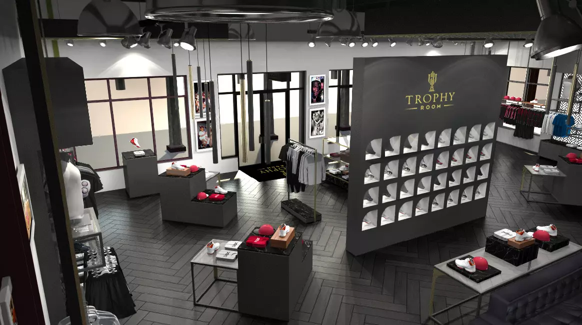 Marcus Jordan Sneaker Store Trophy Room