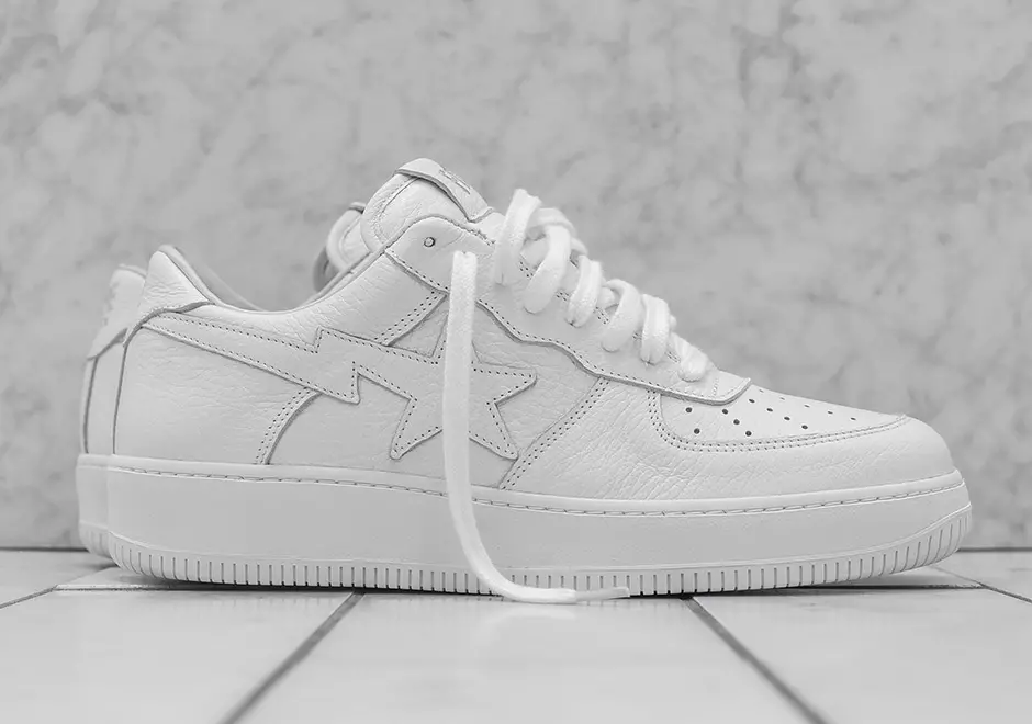 KITH x Bathing Ape Bapesta KITH-STA Ақ құмды күдері