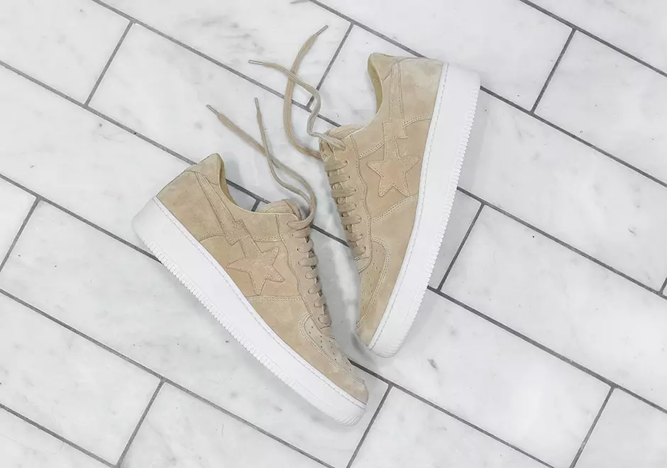 KITH x Bathing Ape Bapesta KITH-STA White Sand Suede