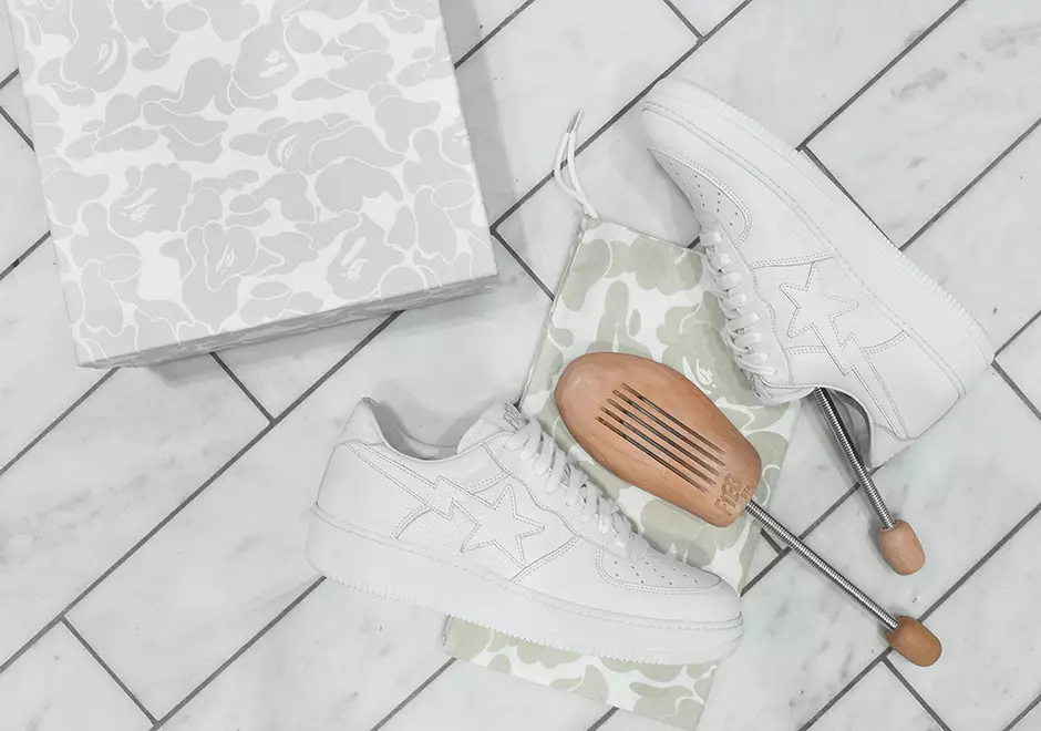 KITH x Bathing Ape Bapesta KITH-STA White Sand Suede