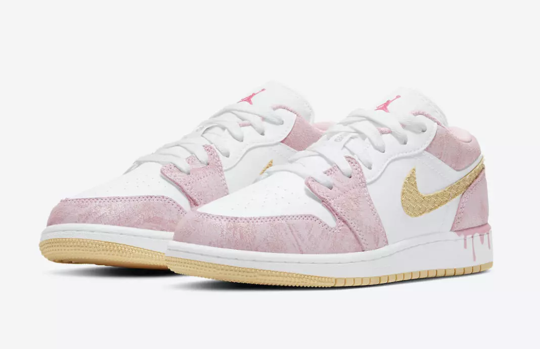 Air Jordan 1 Low GS Paint Gotejamento CW7104-601 Data de Lançamento