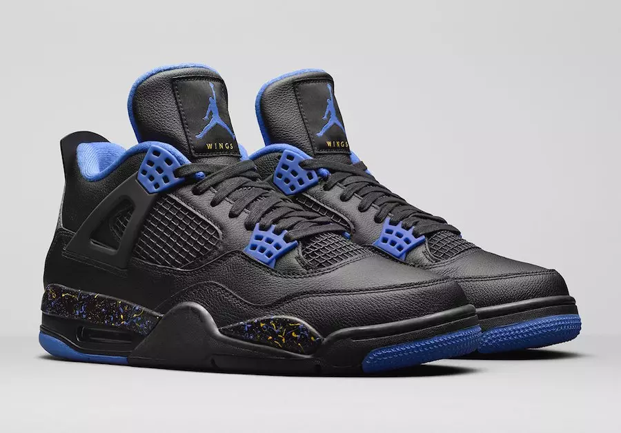 תאריך היציאה של Air Jordan 4 Wings Black Blue 2019