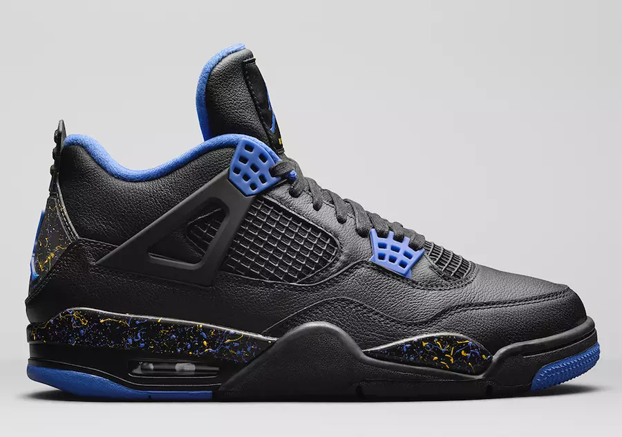 Air Jordan 4 Wings Negru Albastru Galben Data lansării 2019