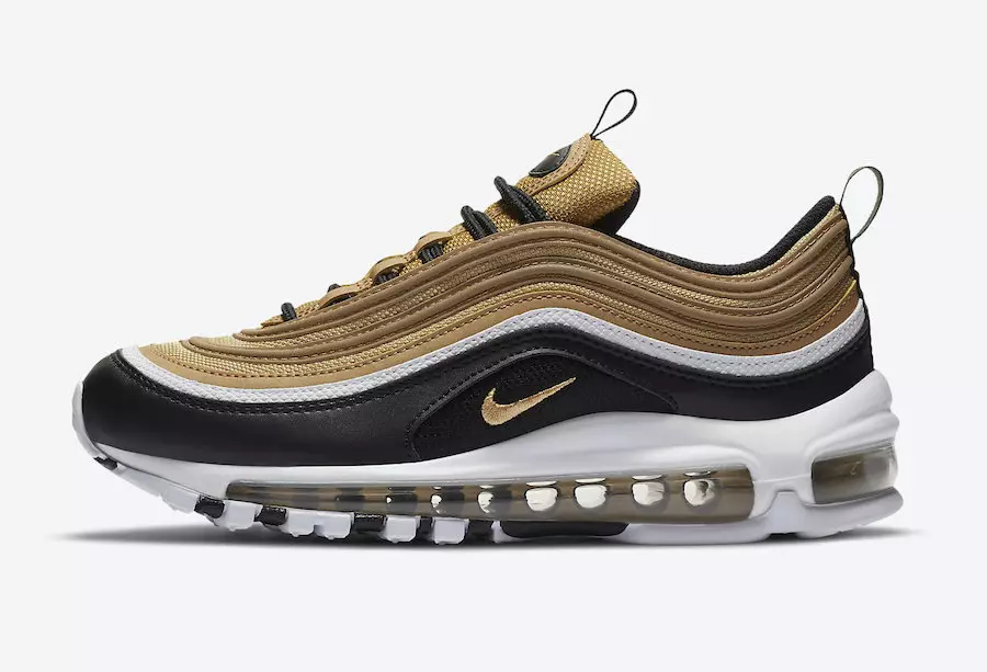 Nike Air Max 97 GS Gull Svart Hvit CZ9197-700 Utgivelsesdato