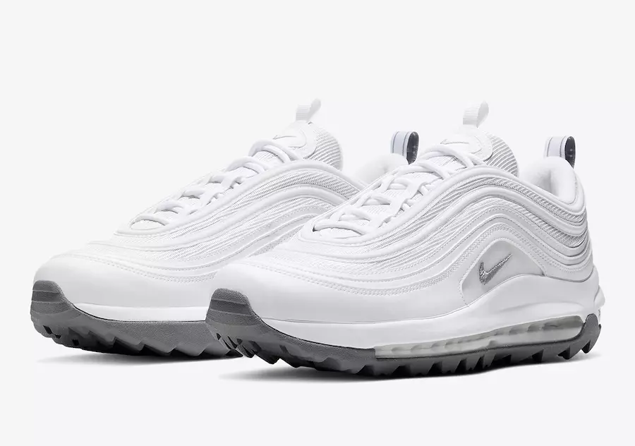 Nike Air Max 97 гольф жинағы ақ және сұр түсте шығарылады