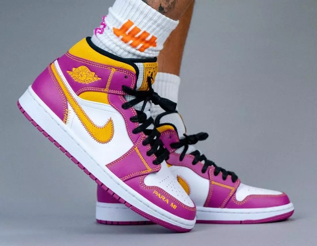 Air Jordan 1 Mid Familia DC0500-100 Թողարկման ամսաթիվ On-Feet