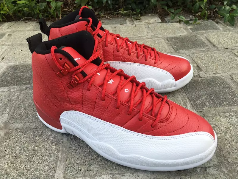 Air Jordan 12 Giomnáisiam Red White Dáta Eisiúna