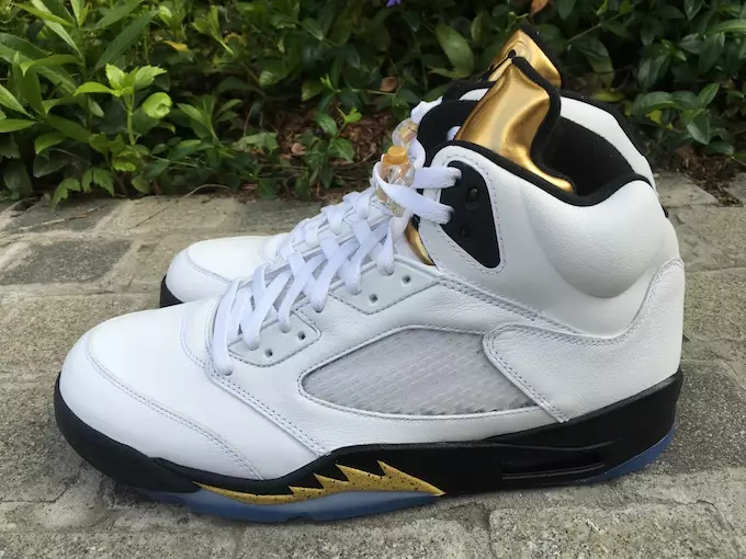 Olympic Gold Tongue Air Jordan 5