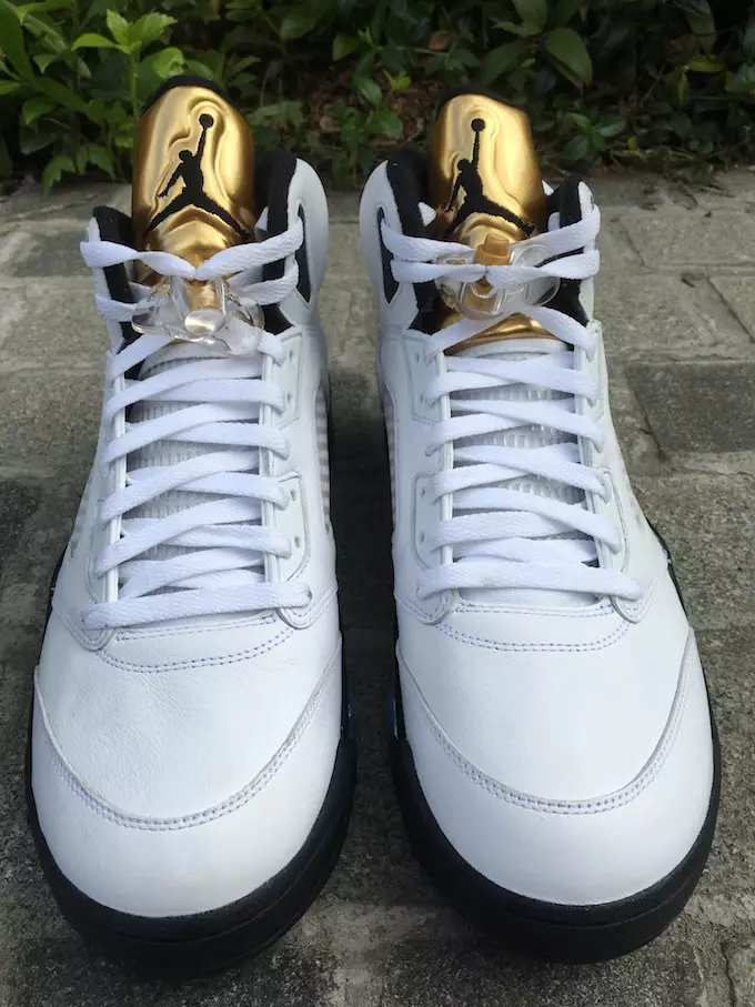 Olympic Gold Tongue Air Jordan 5