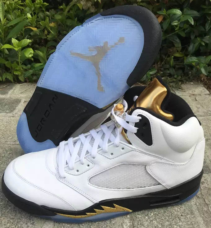 Olympic Gold Tongue Air Jordan 5