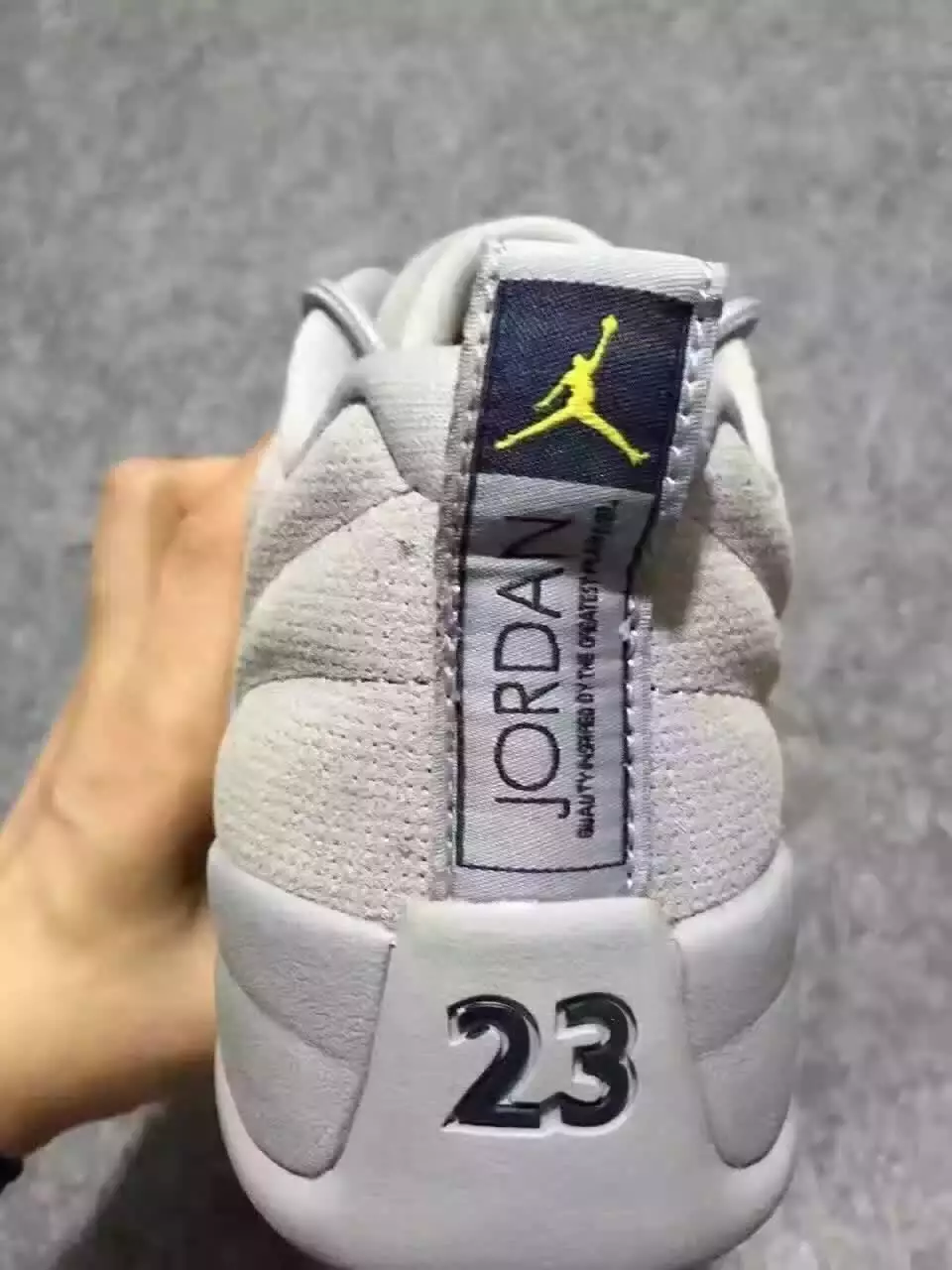 Air Jordan 12 Low 2017 Cinza Azul Marinho Amarelo