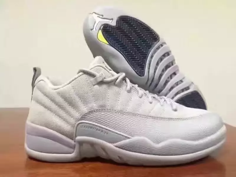 Air Jordan 12 Low 2017 Grey Navy Blue Yellow