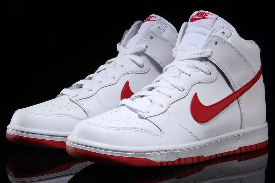 Nike Dunk Yüksek Beyaz Spor Salonu Kırmızı 904233-102