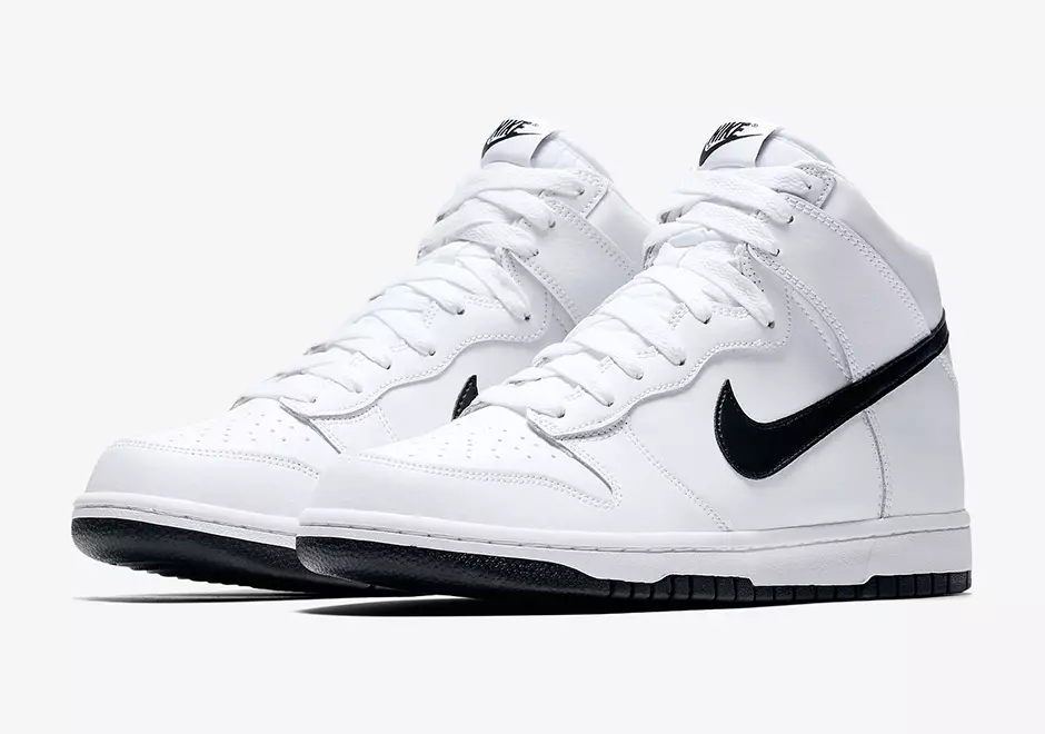 Nike Dunk High White შავი