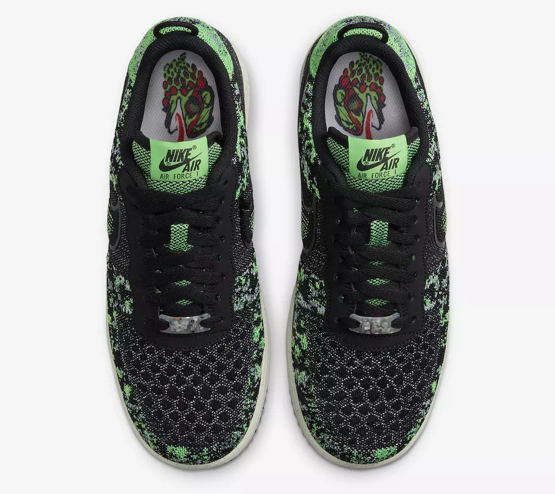 Nike Air Force 1 Crater Flyknit Negras Volt DM0590-002 Fecha de lanzamiento