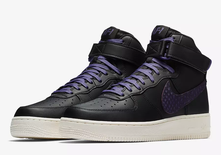 La Nike Air Force 1 High est livrée avec une peau de croco violette