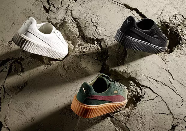 Rihanna PUMA Creepers i semsket skinn