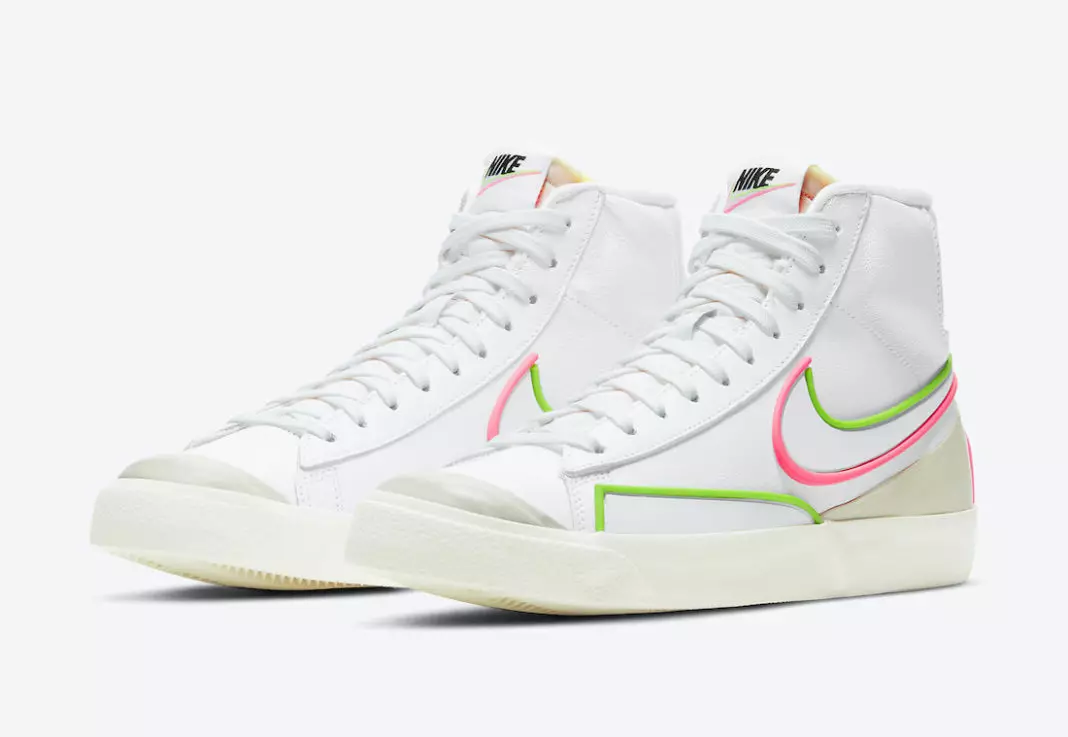 Nike Blazer Mid 77 Infinite White Electric Green Sunset Pulse DC1746-102 Megjelenés dátuma