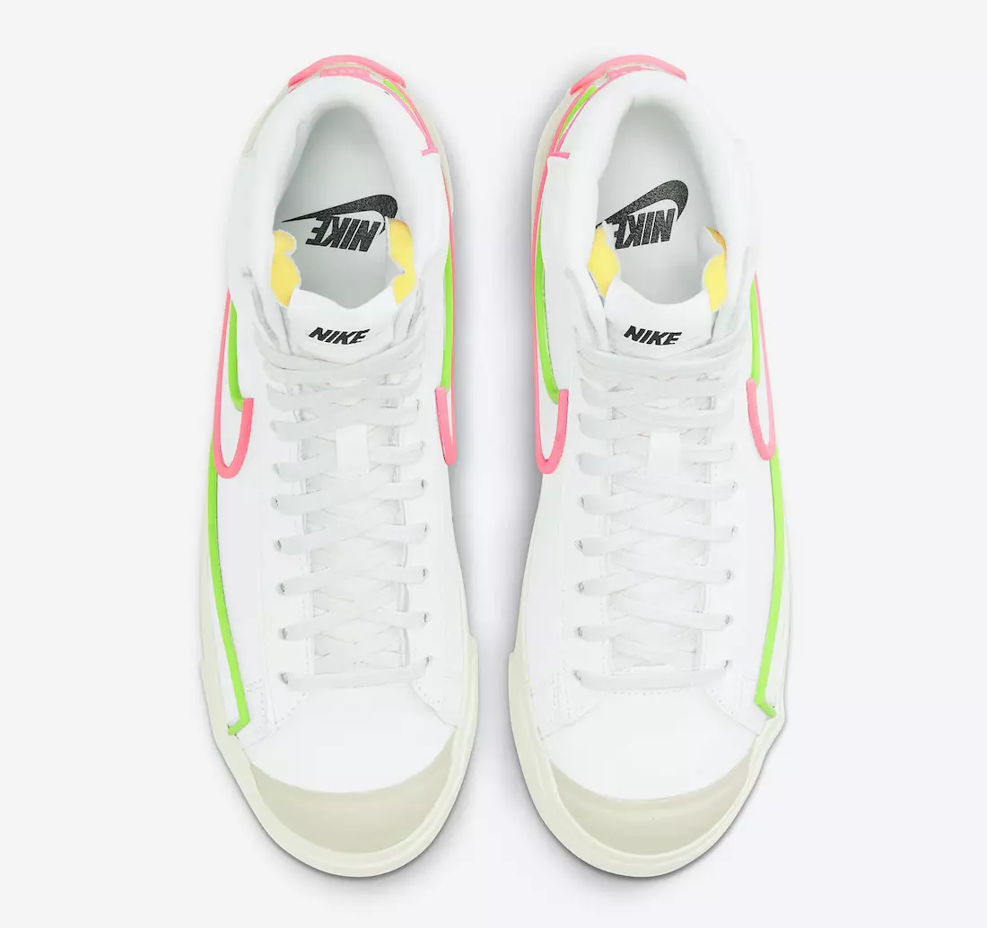 Nike Blazer Mid 77 Infinite White Electric Green Sunset Pulse DC1746-102 Data de llançament