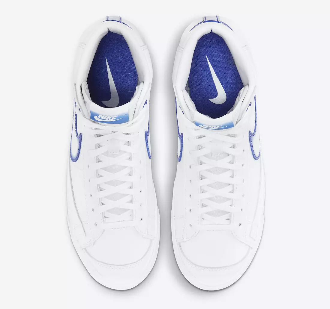 Nike Blazer Mid White Royal Blue DD9685-100 გამოშვების თარიღი