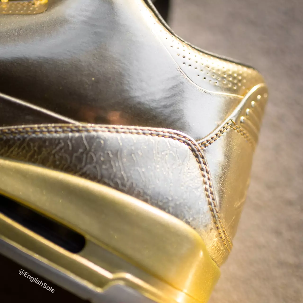 Amostra de ouro Usher Air Jordan 3