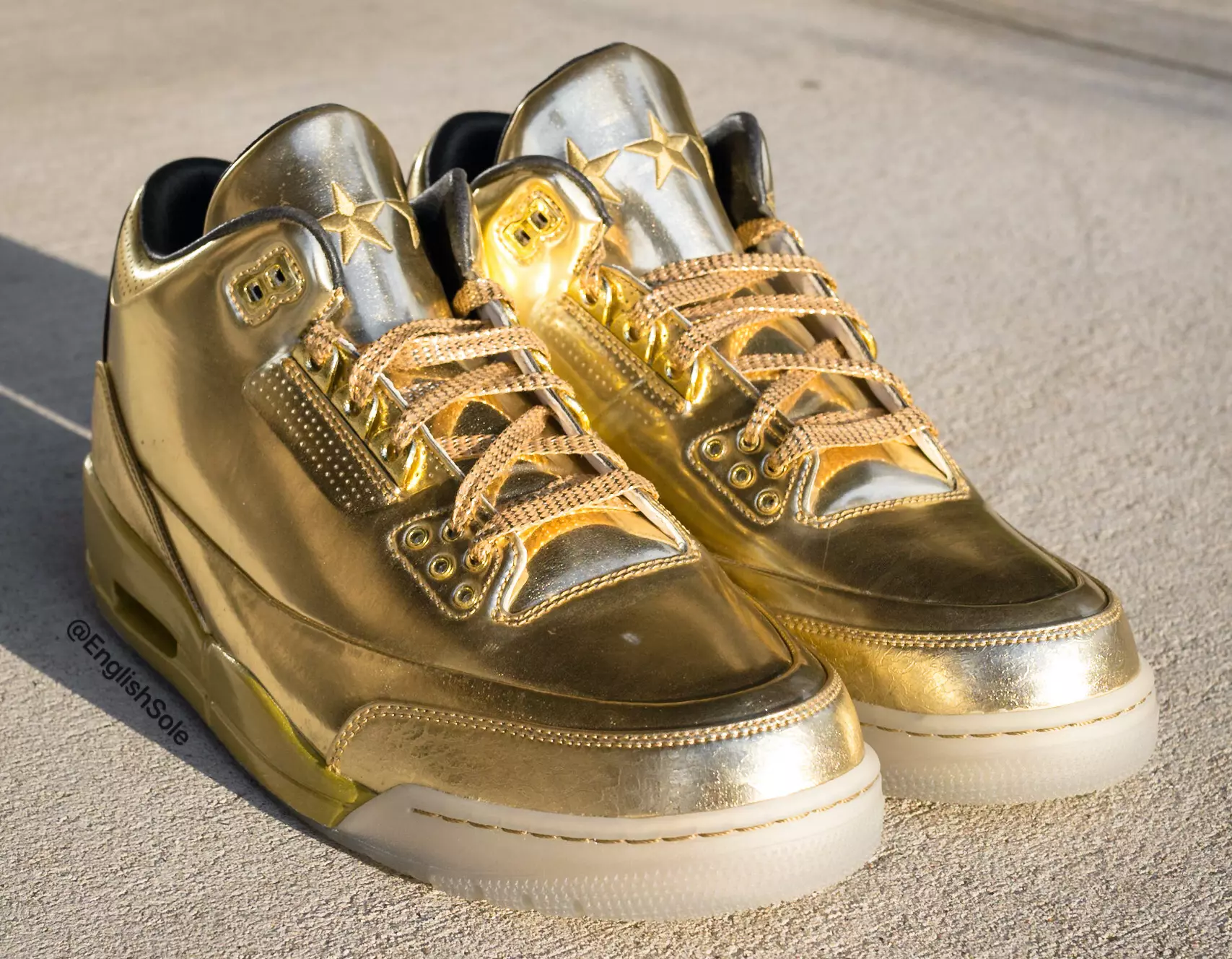 Usher Air Jordan 3 Gold Sample