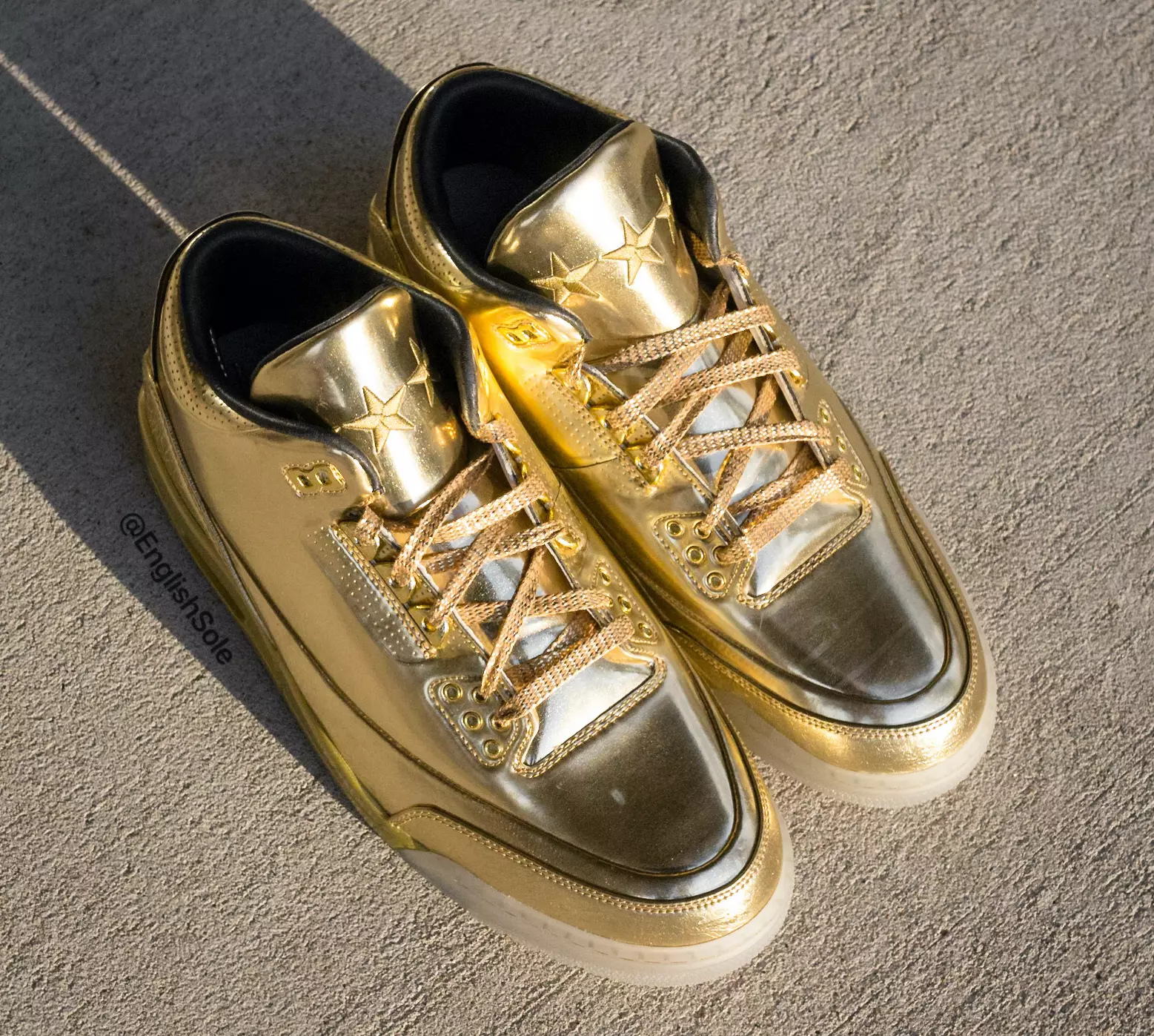 Usher Air Jordan 3 Gold Sample