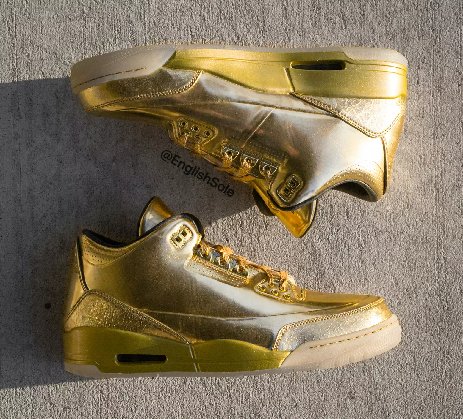 Amostra de ouro Usher Air Jordan 3