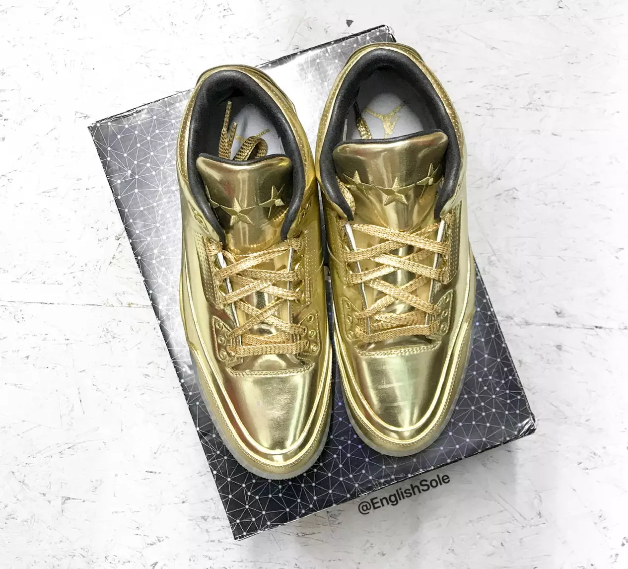 Usher Air Jordan 3 Gold Sample