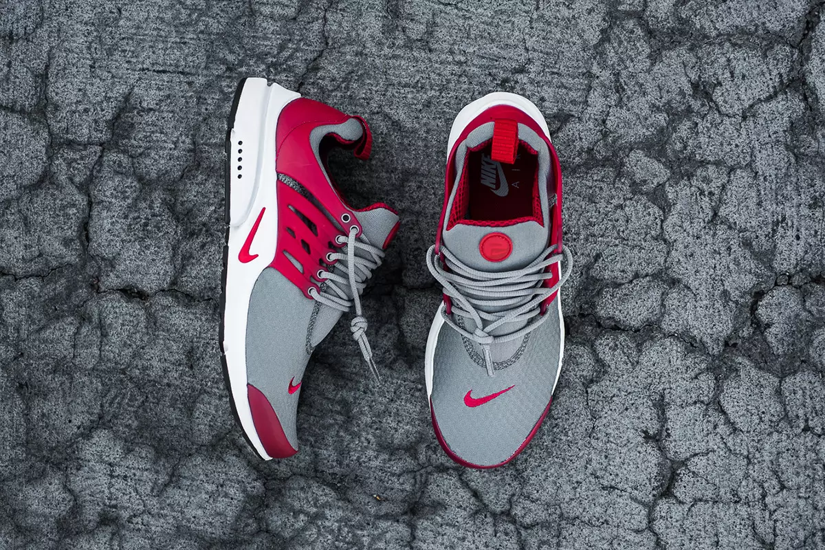 Nike Air Presto Essential Cool Grey Gym Vermelho