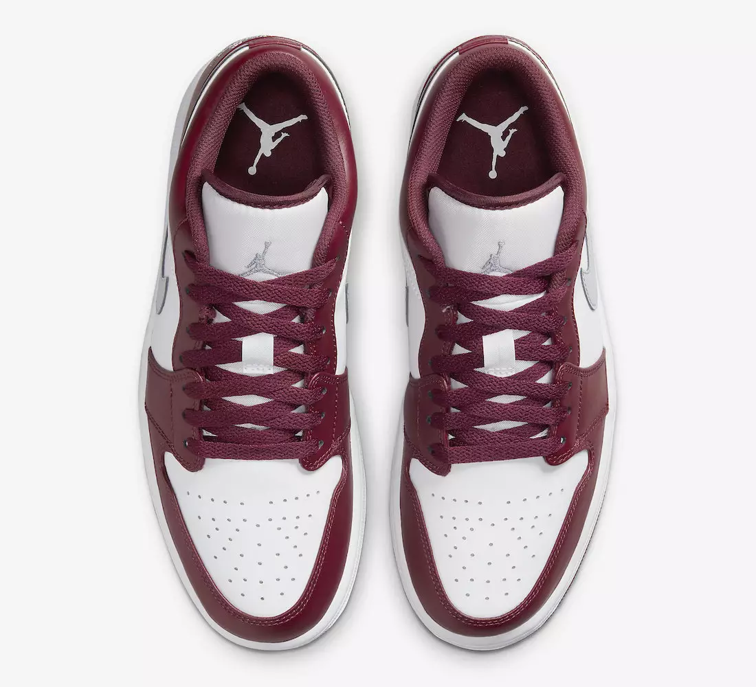 Air Jordan 1 Low Bordeaux 553558-615 Väljalaskekuupäev