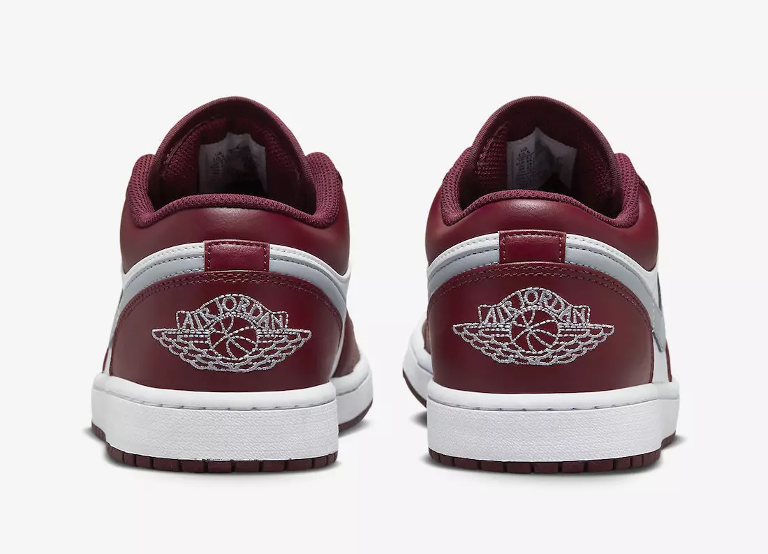 Air Jordan 1 Low Bordeaux 553558-615 Išleidimo data