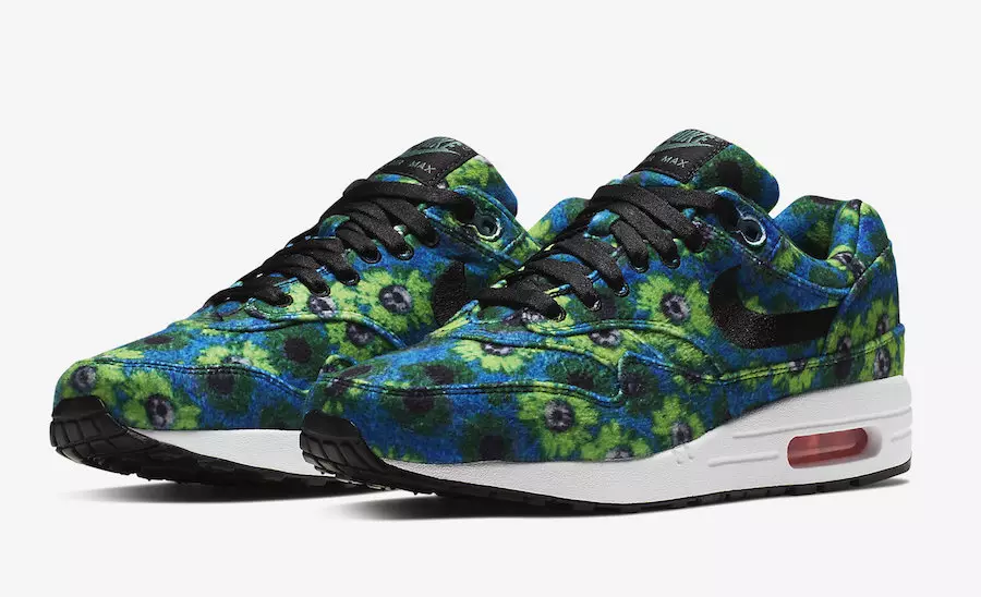 Nike Air Max 1 Floral Mowabb Oil Grey Volt 858876-002 ဖြန့်ချိသည့်ရက်စွဲ