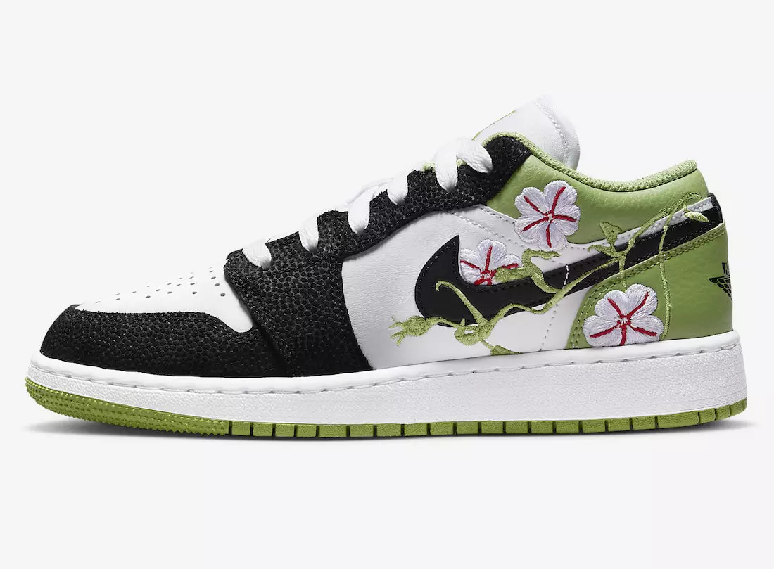 Bu Air Jordan 1 Low Overgrown Vines'da Swoosh'u Sarıyor