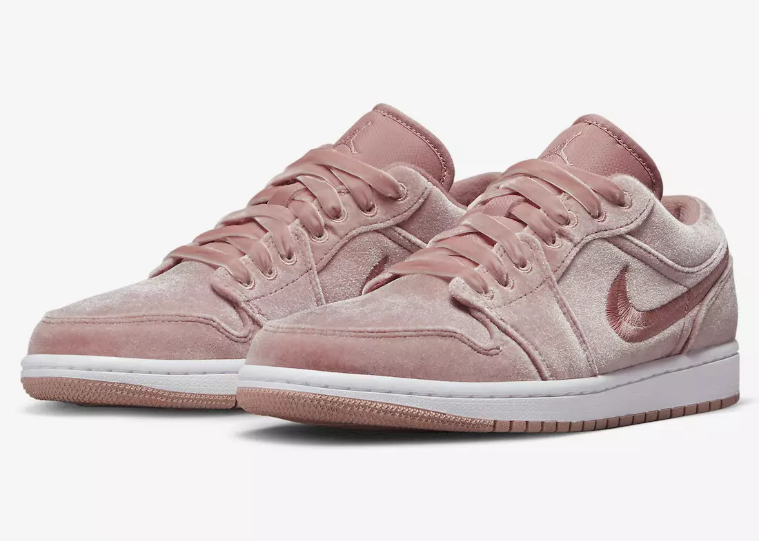 Air Jordan 1 Low Dressed in Pink Velvet