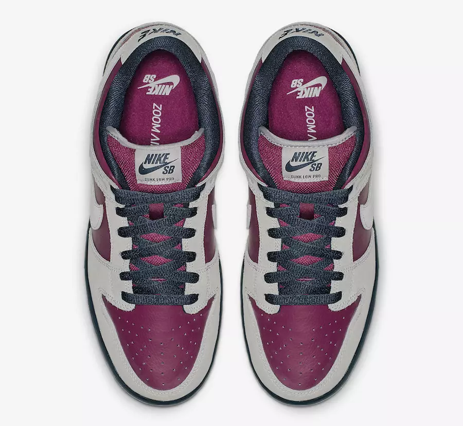 Date de sortie de la Nike SB Dunk Low Bordeaux Gris BQ6817-001