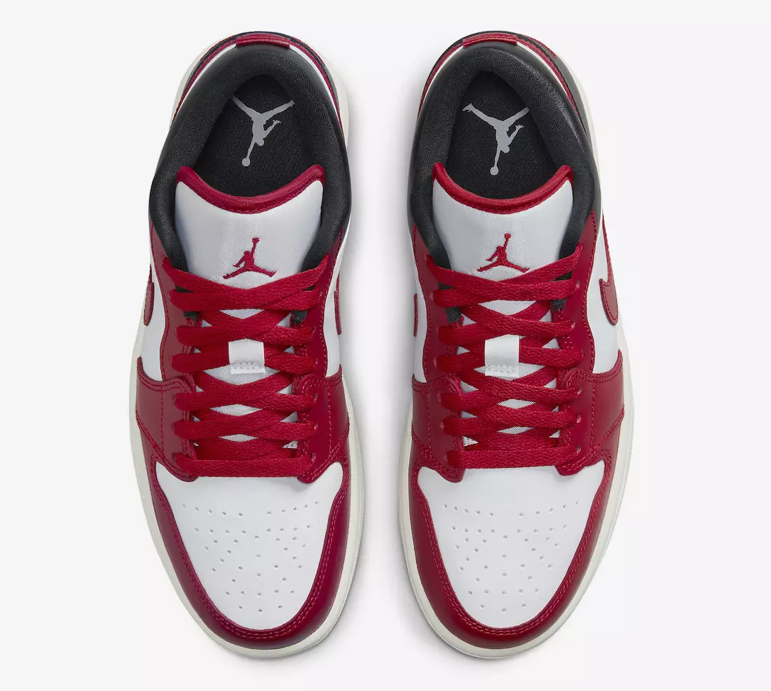 Air Jordan 1 დაბალი წითელი თეთრი შავი DC0774-160 გამოშვების თარიღი