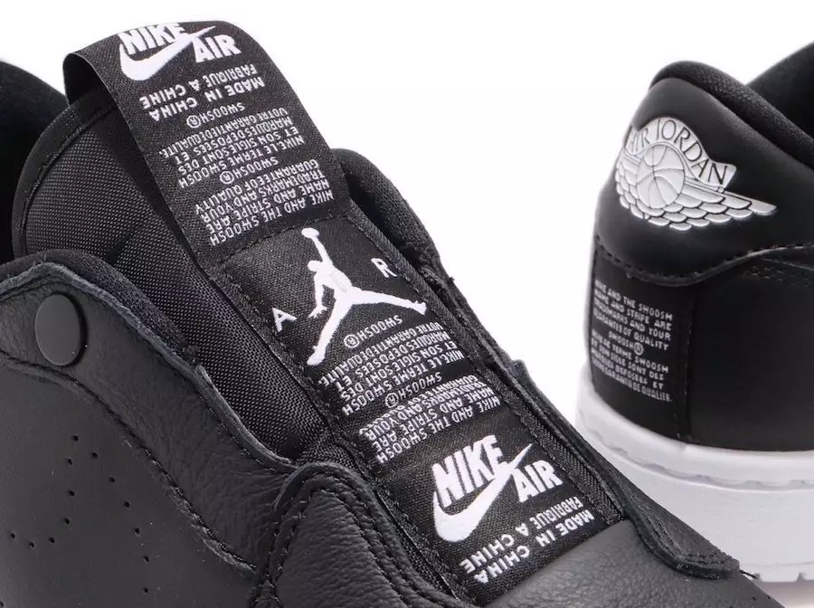 Air Jordan 1 Low Slip შავი AV3918-001 თეთრი AV3918-100