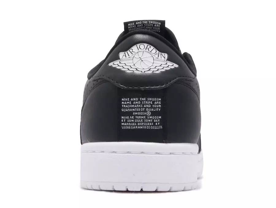 Air Jordan 1 Low Slip Svartur AV3918-001 Hvítur AV3918-100