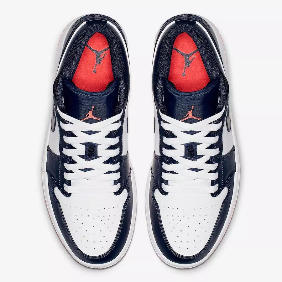 Air Jordan 1 Low Obsidian Ember Glow 553558-481 გამოშვების თარიღი