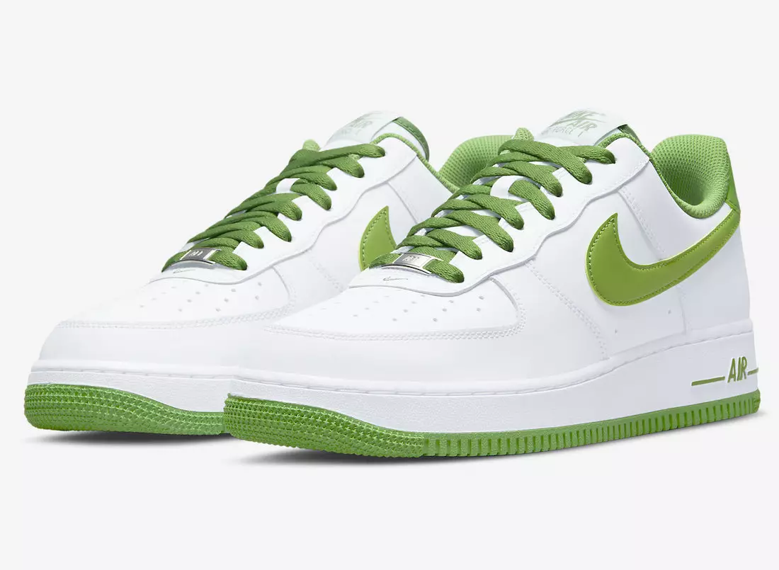 Nike Air Force 1 mažai atpalaiduojantis baltos ir chlorofilo spalvos