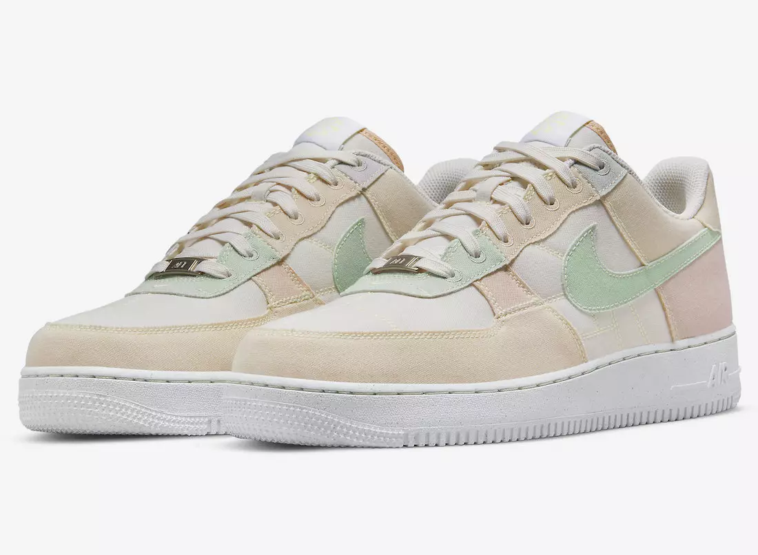 파스텔 색조로 덮인 캔버스 Nike Air Force 1