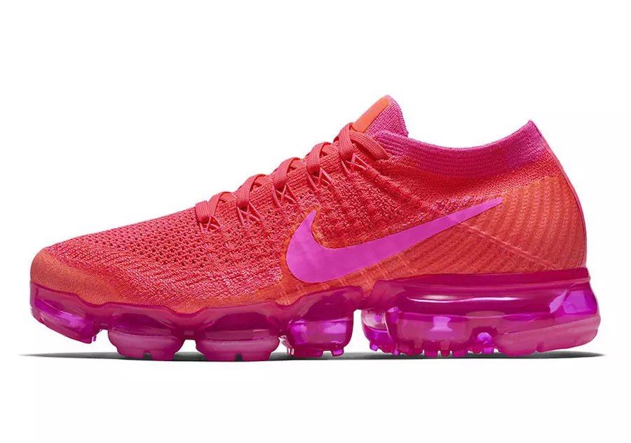 Nike Air VaporMax တောက်ပသော ကြက်သွေးရောင် ပူပြင်းသော ပန်းရောင်